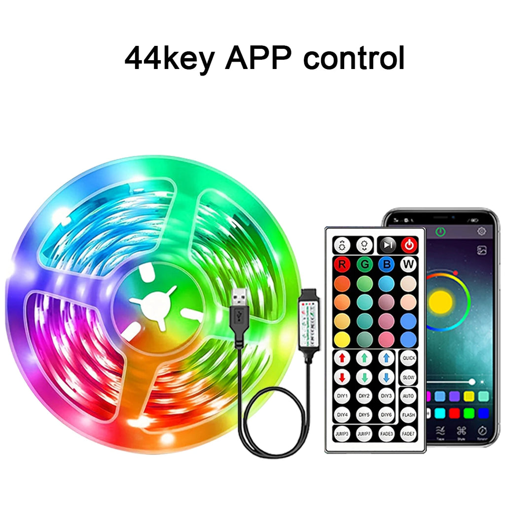 Fita LED RGB Inteligente com Controle por App e Controle Remoto | 5m, 10m, 20m e 30m