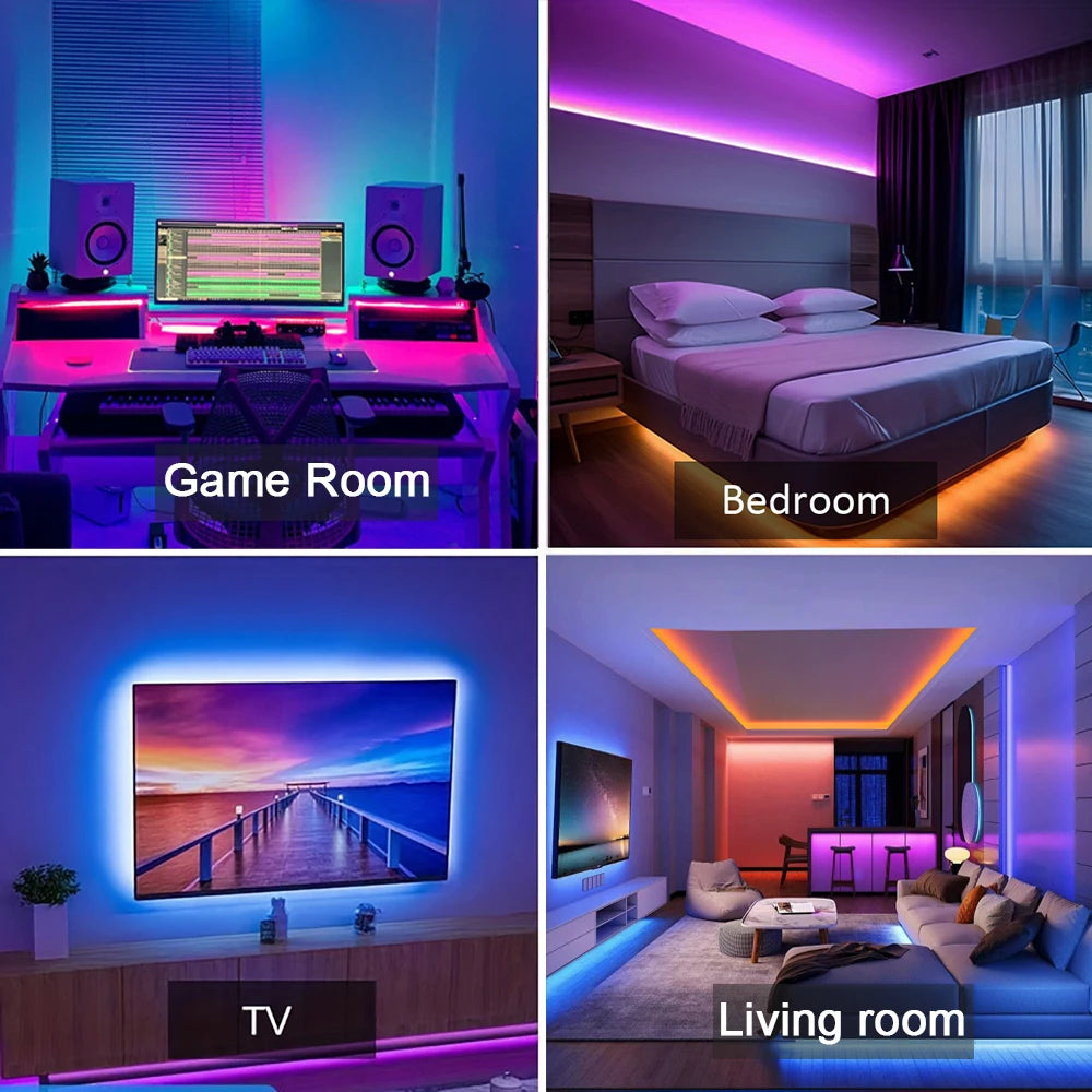 Fita LED RGB Inteligente com Controle por App e Controle Remoto | 5m, 10m, 20m e 30m