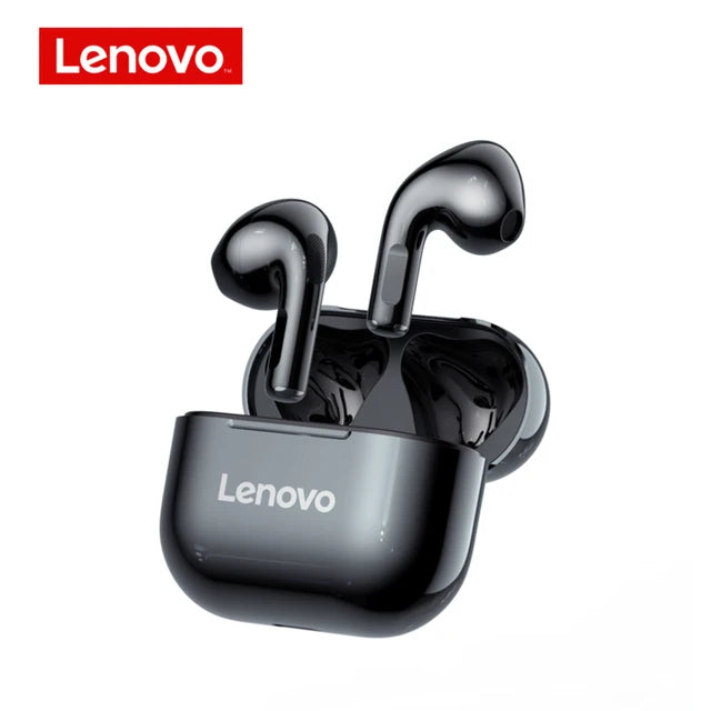 Fone de Ouvido Sem Fio Lenovo LP40 Original | Bluetooth 5.0 | TWS | Controle por Toque | Som Estéreo Hi-Fi | Ideal para Esportes | Compatível com Android e iPhone.