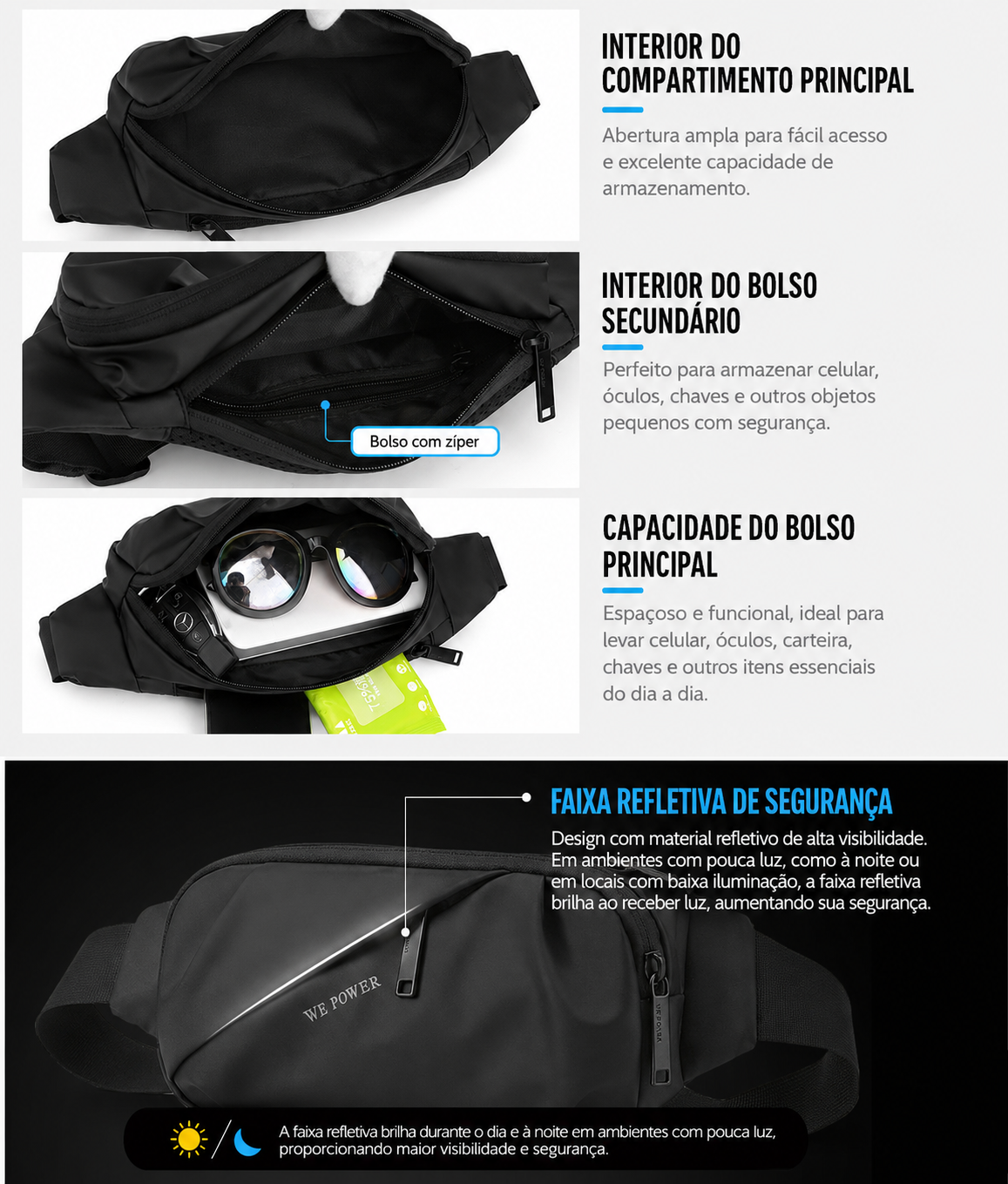 Pochete Esportiva Impermeável RunSafe™ - Ajustável e Antifurto